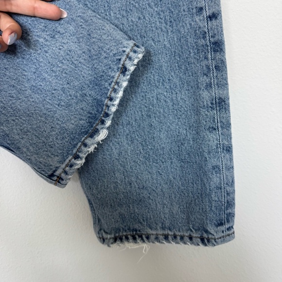 Agolde Ripped High Wasted Blue Distressed buttoned Jeans size 25 - Picture 6 of 13